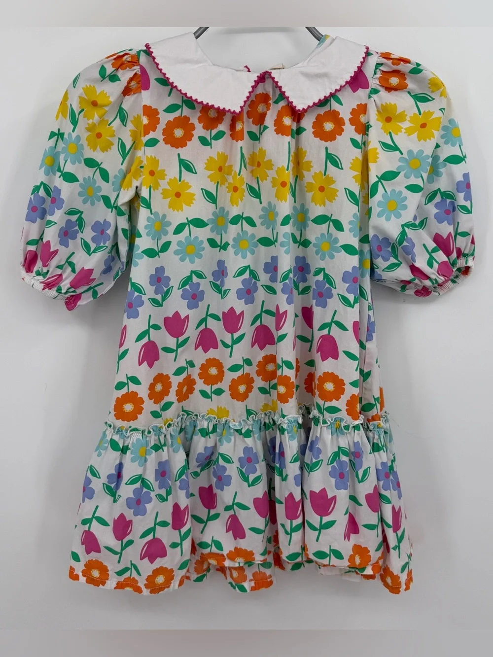 Little Bird by Jools Oliver Floral Puff-Sleeve Dress with Peter Pan Collar 5-6yr